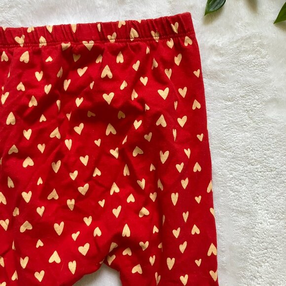 Old Navy Baby 18-24M Heart Print Leggings Red Pants EUC Toddler - Picture 10 of 12
